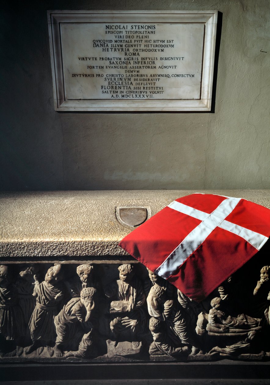 Niccolo Stenone (Niels Stensen veya Steensen) (1638-1686) anatomist ve jeolog (Stensen (Nicolai Steno) mezarı olarak kullanılan Roma lahiti) Floransa, San Lorenzo kilisesi (st Lawrence kilisesi) İtalya