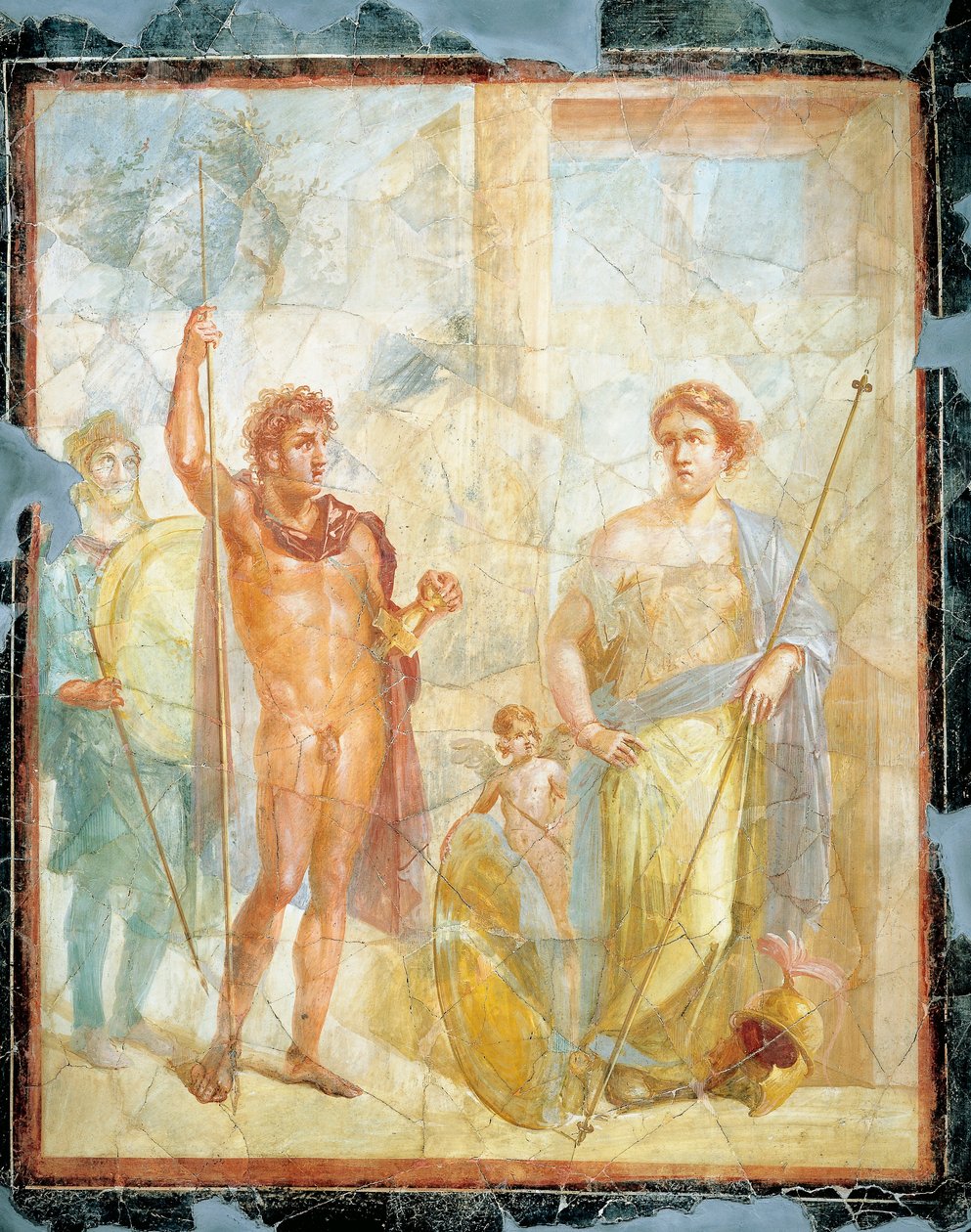İskender (Ares) ve Stateira'nın (Afrodit) Evliliği, Regio 6'daki fresk Insula Occidentalis 39, Pompeii (UNESCO Dünya Mirası Listesi) by Roman Roman