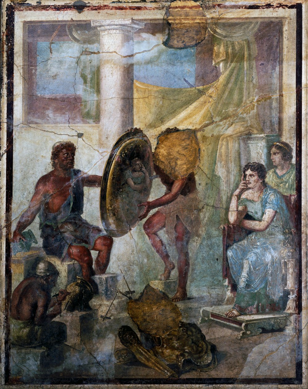 Thetis ve Hephaestus, 3. Pompei stilinde fresk, Pompeii'de ortaya çıkarıldı (Unesco Dünya Mirası Listesi) by Roman Roman