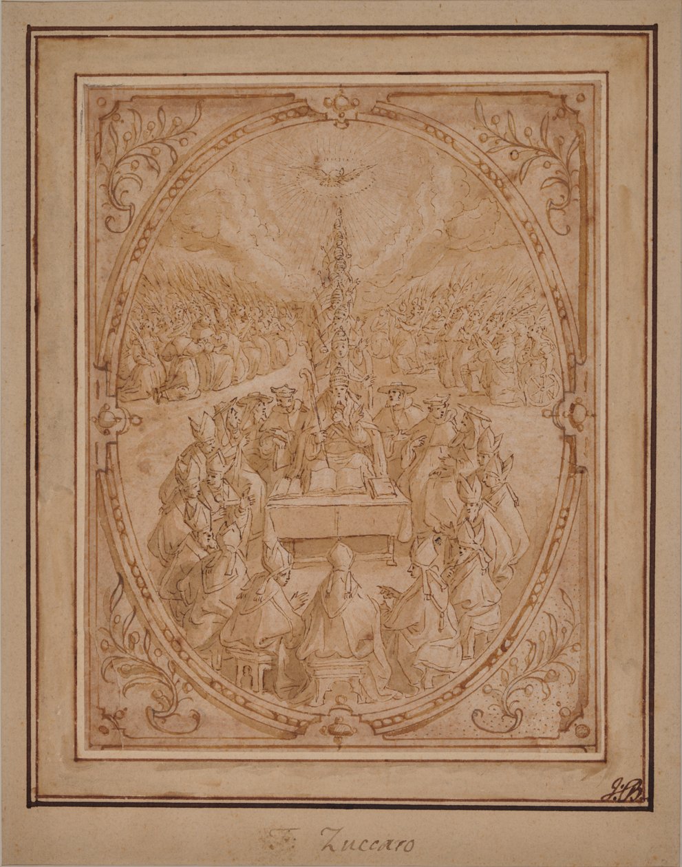 Kilisenin İlahi Otoritesinin Bir Alegorisi by Roman School