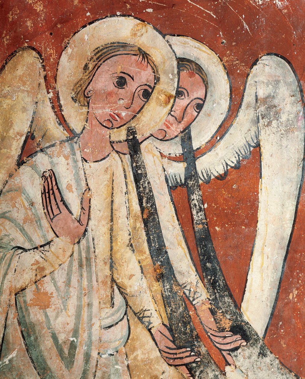 Nihai Kıyamet Sırasında büyük borazan çalan melekler by Romanesque