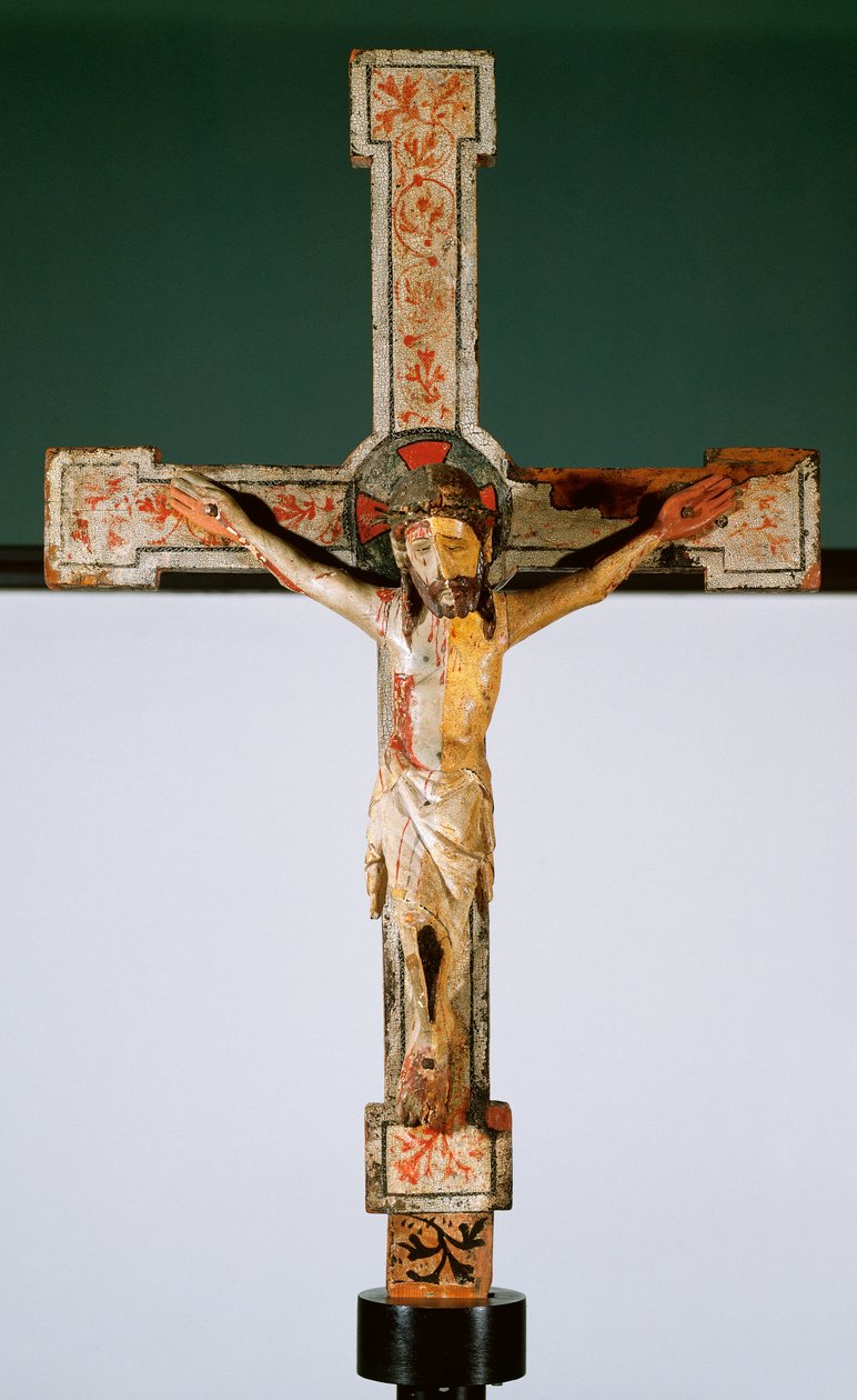 İsa çarmıha gerildi (Christus hastaları) (çok renkli ahşap) by Romanesque
