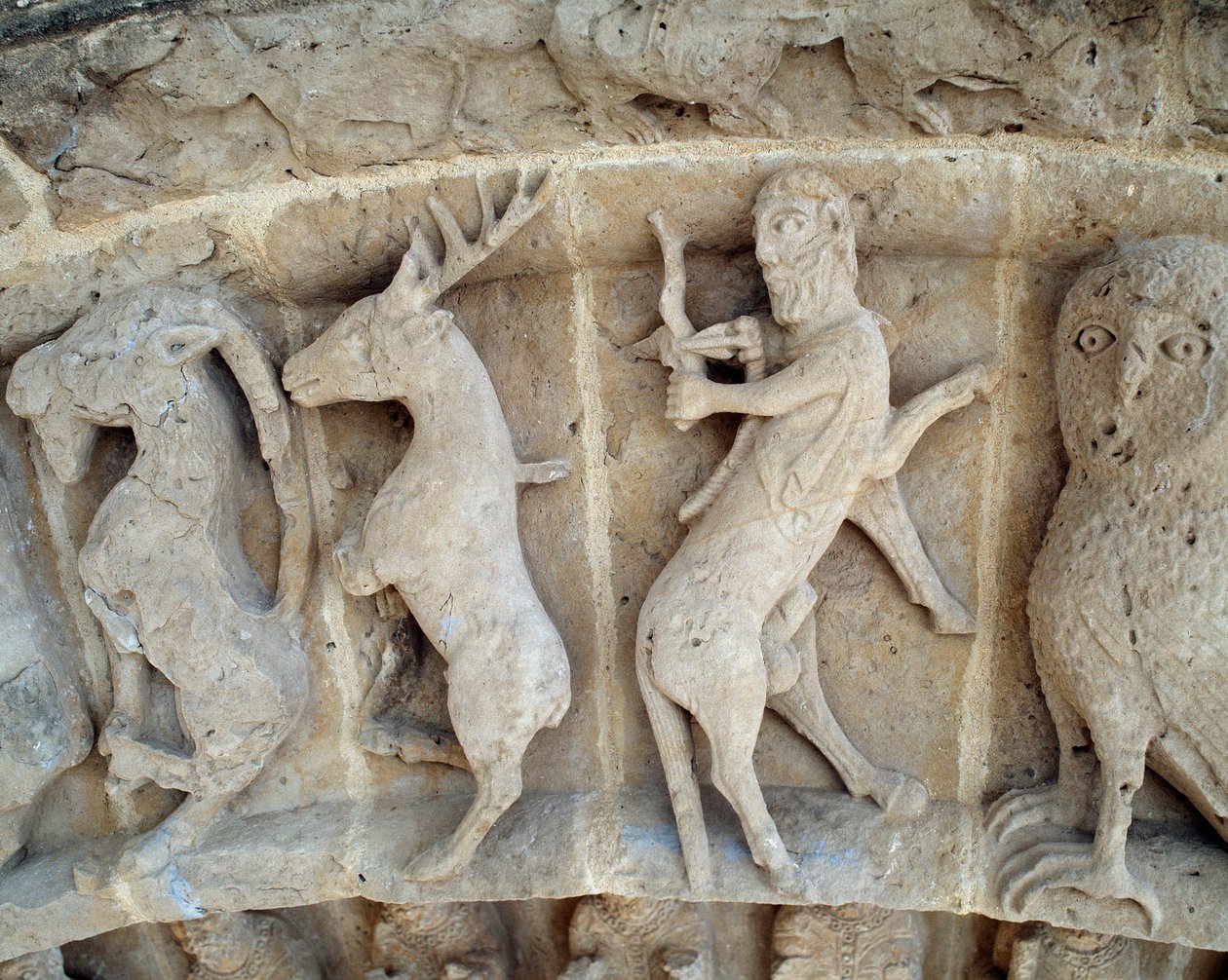 Bir Yay. Güney portalının heykellerinden detay by Romanesque