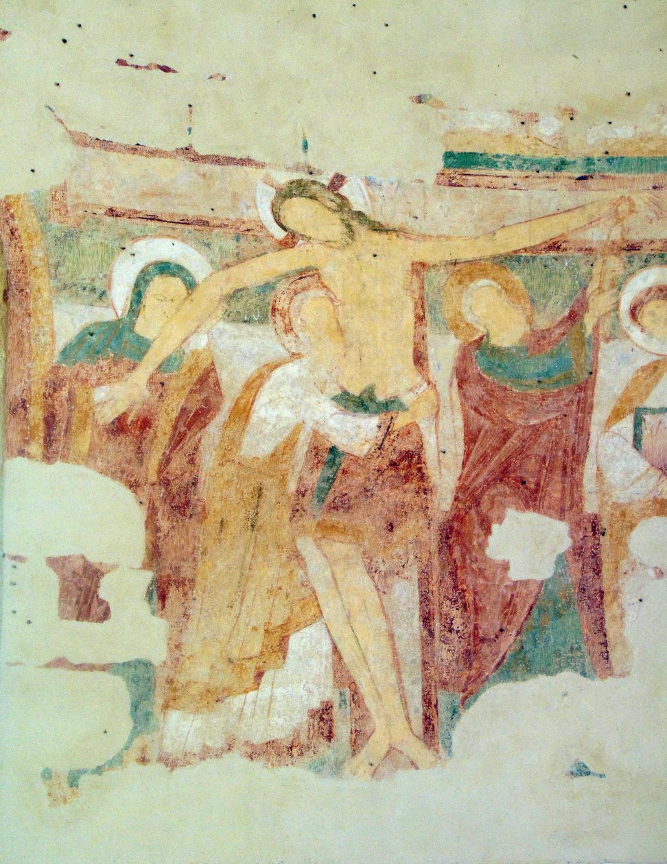 Fresk, Saint-Jean du Liget Şapeli, Touraine by Romanesque