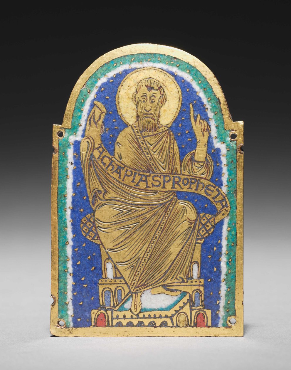 Plaket: Bir Ahit Mabedinden Oturan Peygamber: Achapias by Romanesque