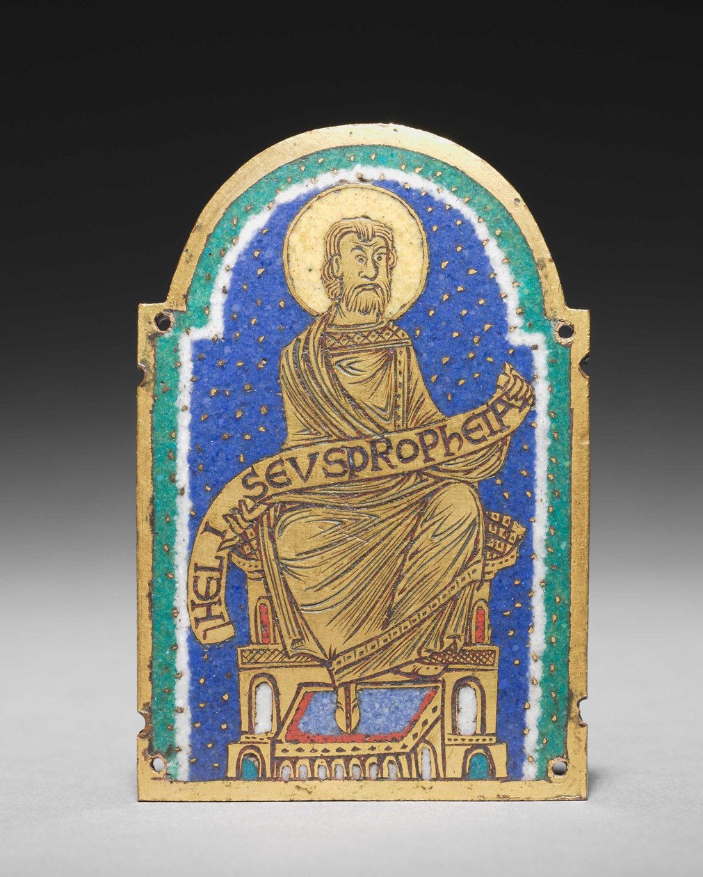 Plaket: Bir Anıt Türbesinden Oturan Peygamber: Heliseus by Romanesque