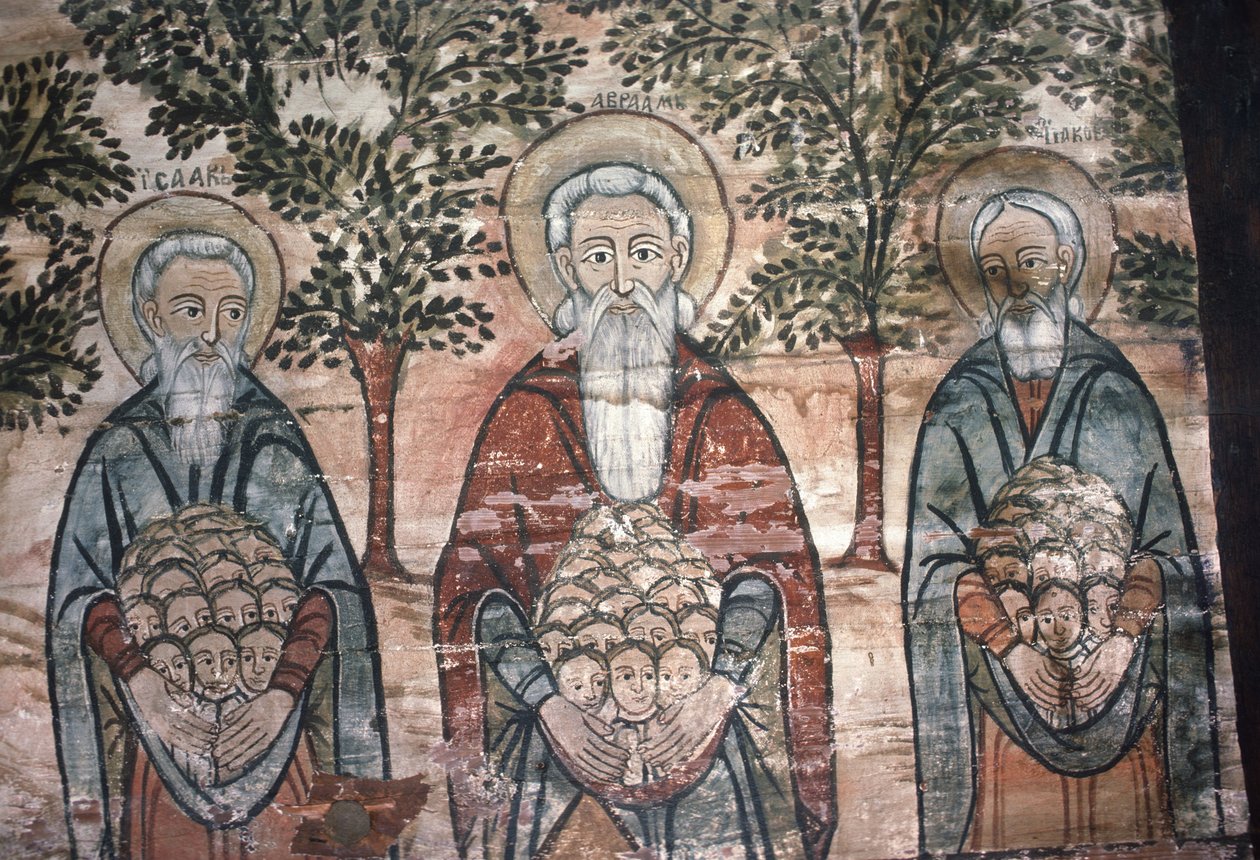 Cennetteki Ruhlar, duvar resmi, Tepedeki Kilise, 1782 by Romanian School