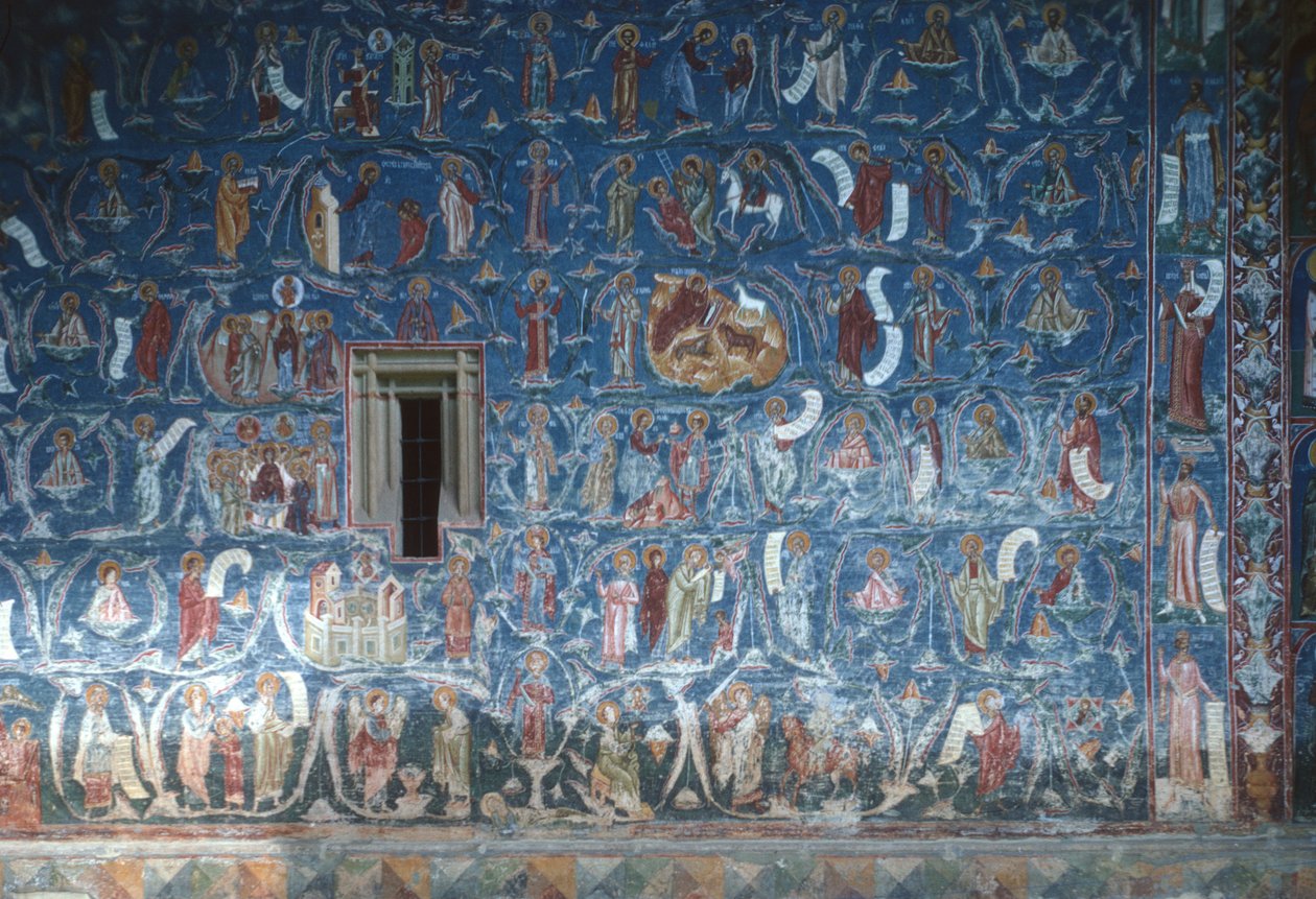 Jesse Ağacı, güney cephesi boyama, 1547-50 by Romanian School