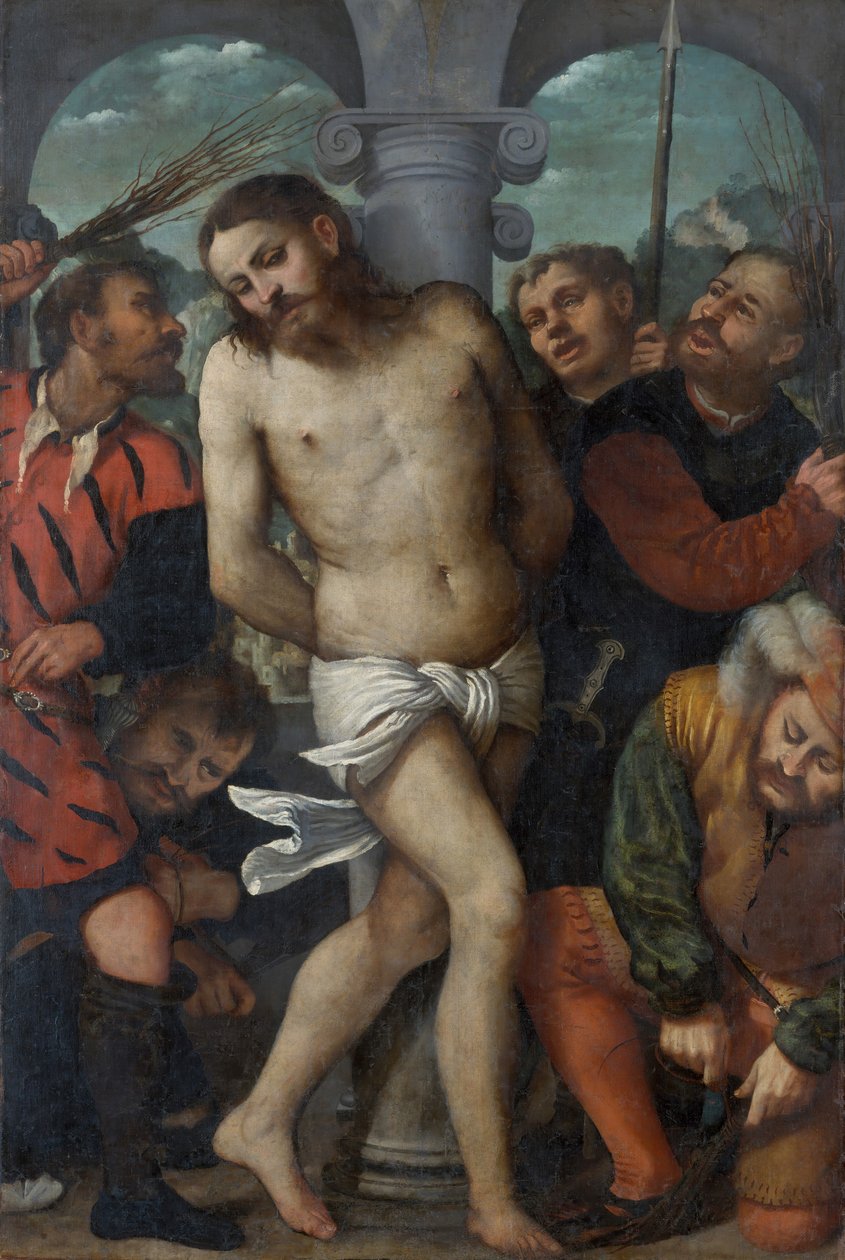 Kırbaçlanma, Ters Merhamet Madonna, ca. 1540. by Romanino