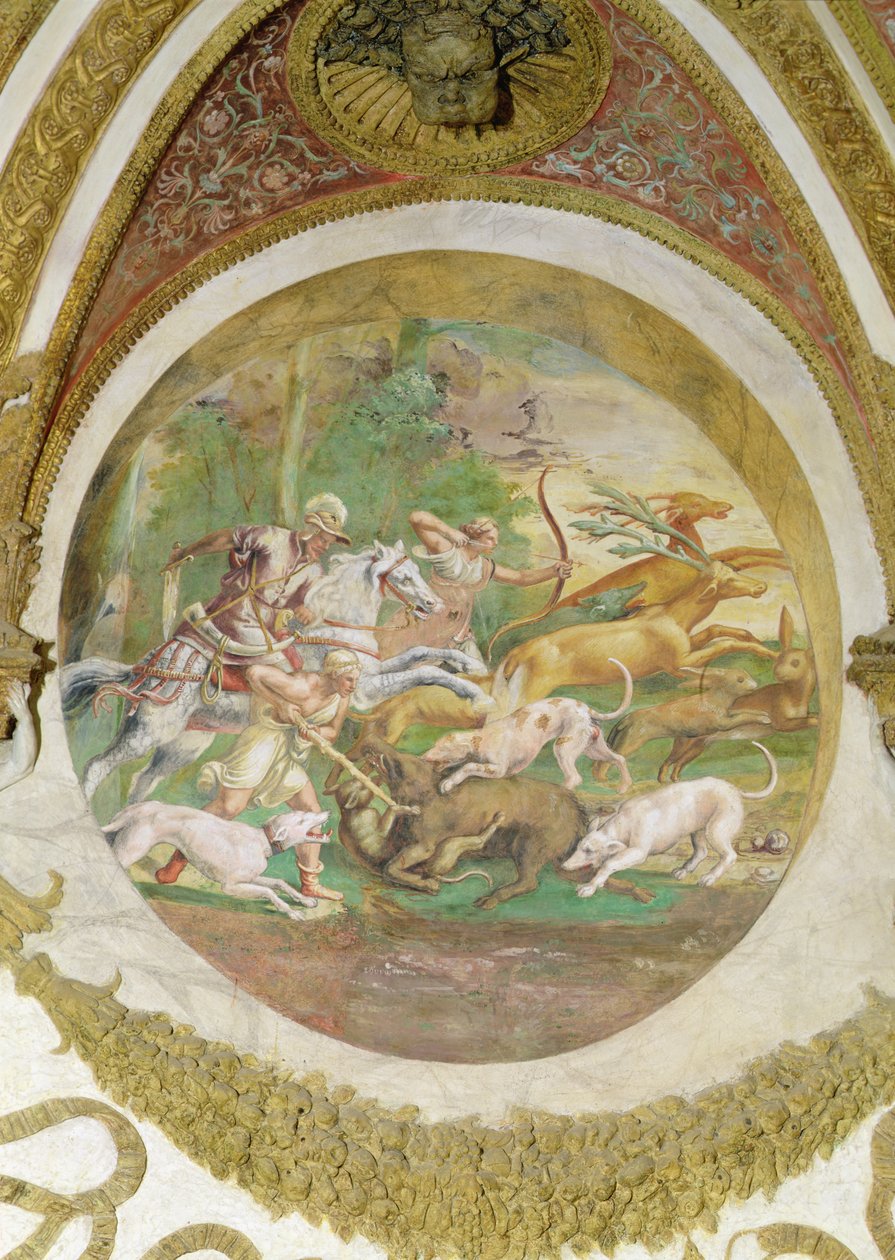 Rüzgarlar Odası, Geyik ve Yaban Domuzu Avı by Romano Giulio