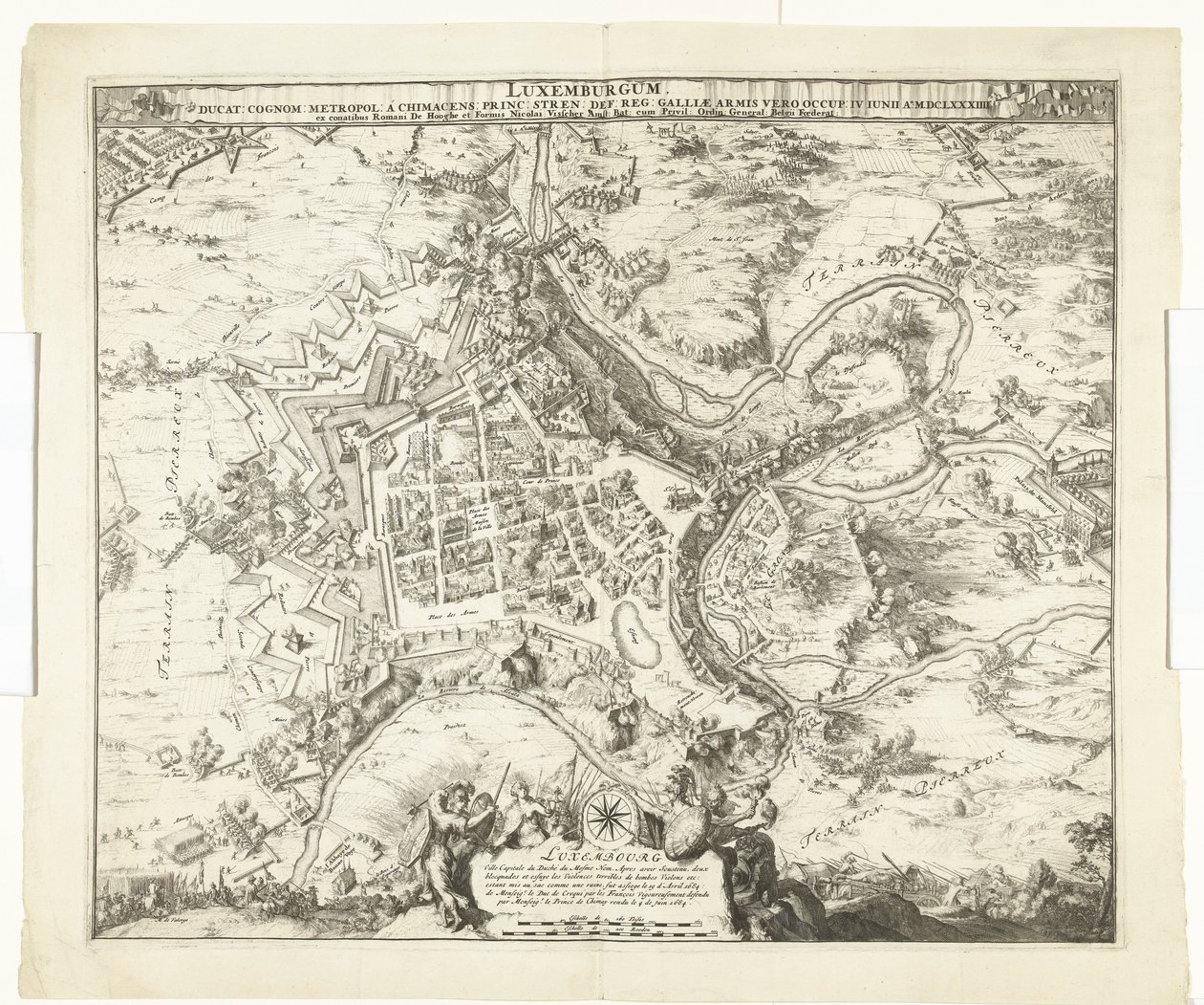 Bombardement van Luxemburg kapı de maarschalk de Créquy, 1684 Lüksemburg