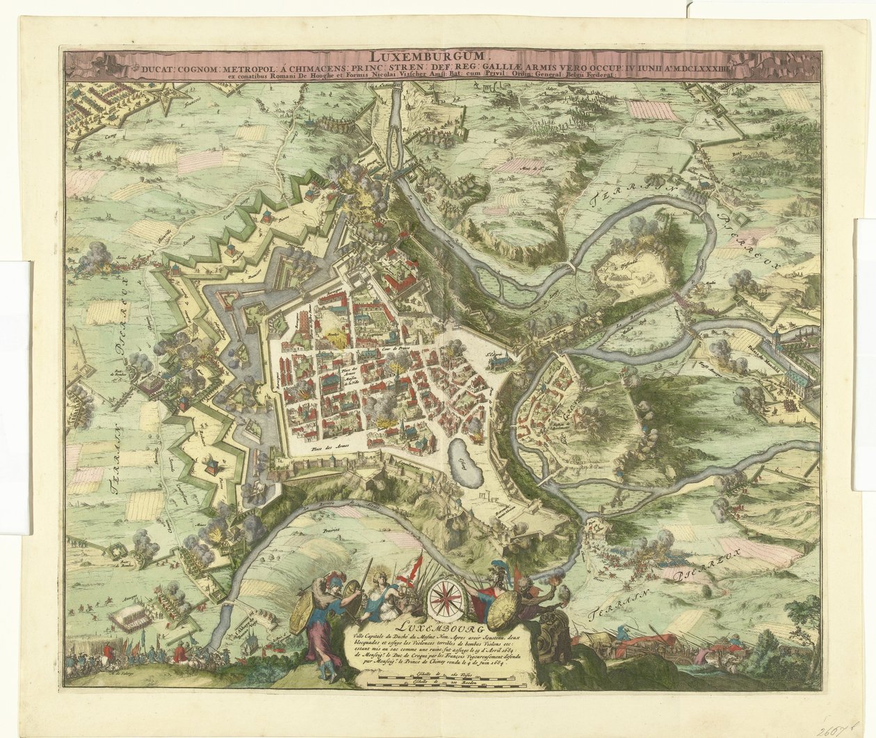 Bombardement van Luxemburg kapı de maarschalk de Créquy, 1684 Lüksemburg