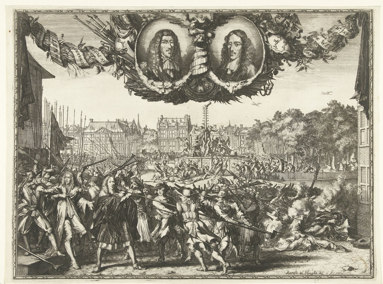 De Witt kardeşlerin öldürülmesi, 1672 by Romeyn de Hooghe