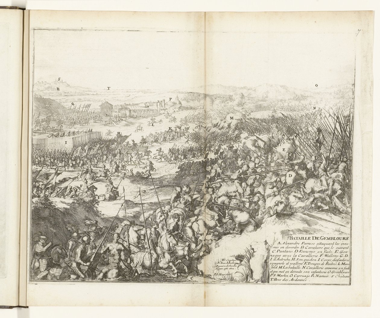 Cüruf bij Gemblours, 1578 Gemblours Savaşı (nesne üzerindeki başlık) Flanders Savaşları (dizi başlığı) by Romeyn de Hooghe