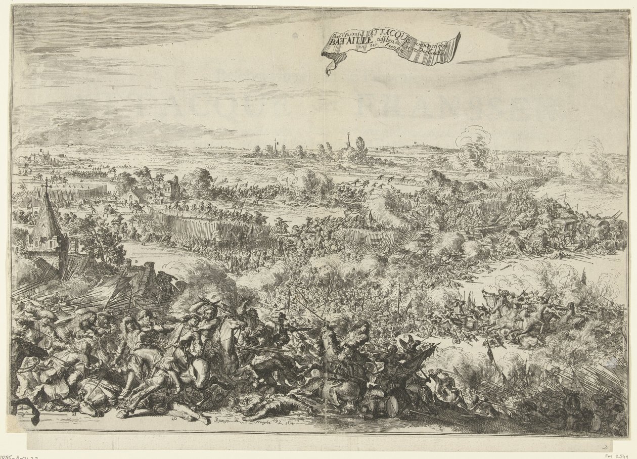 Seneffe Savaşı, 1674 Kahin öfkeli Attacque, Geallie Orduları arasında bir Bataille