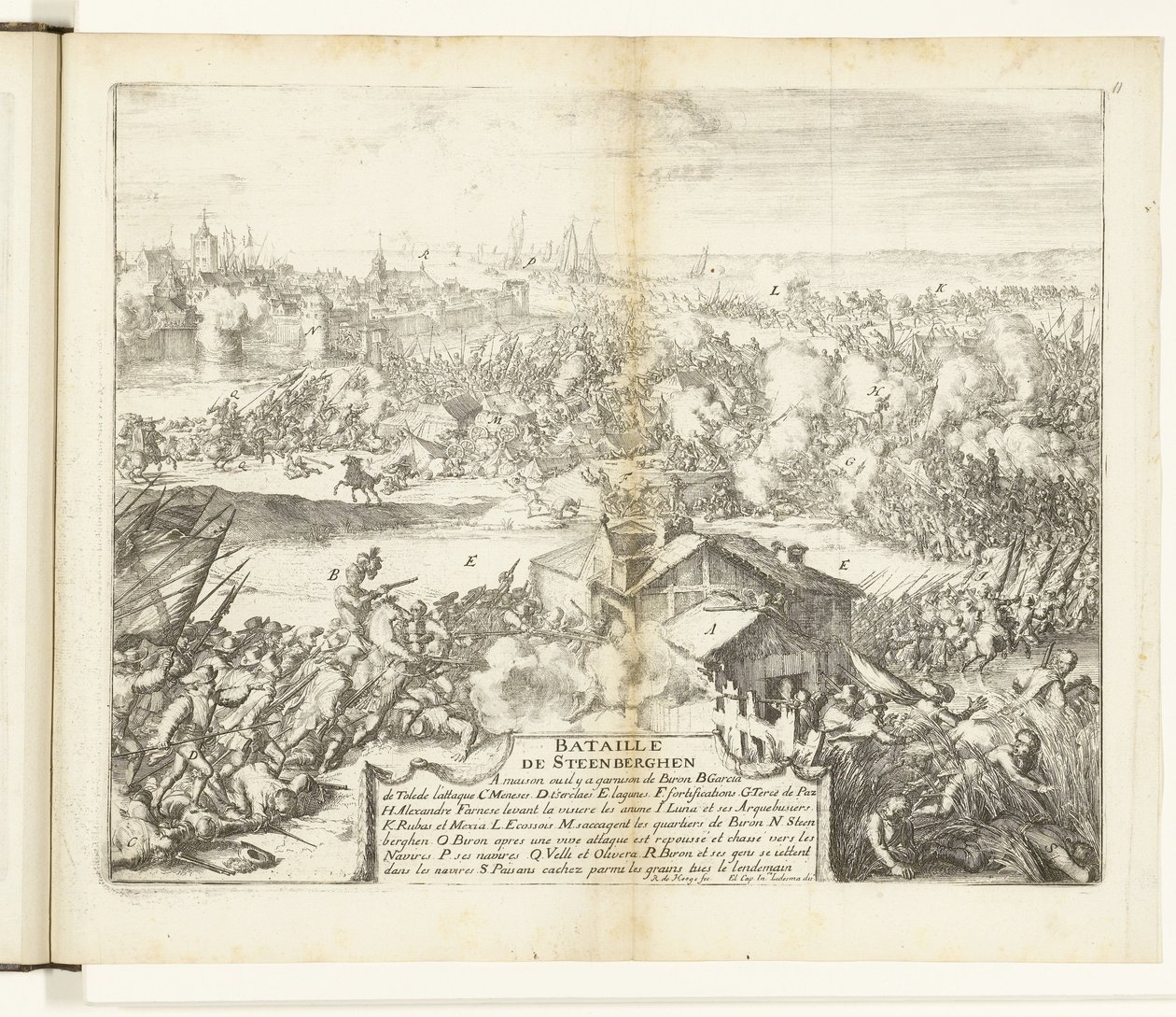 Steenbergen Savaşı, 1583 Bataille de Steenberghen (nesne üzerindeki başlık) Guerres de Flandres (dizi başlığı) by Romeyn de Hooghe