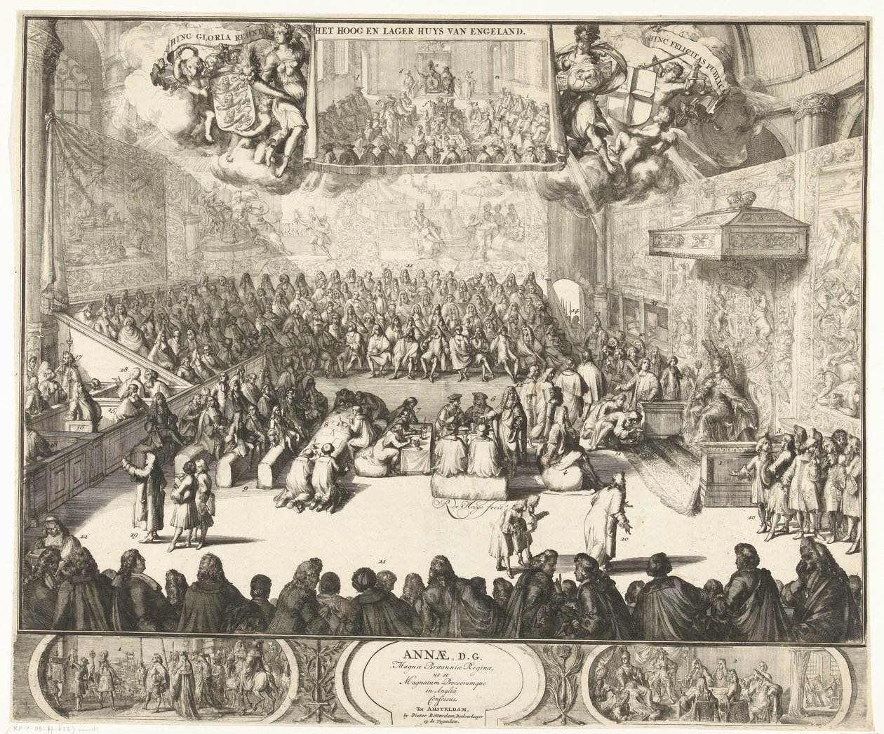 Zitting van het Lagerhuis, koningin Anna op de troon ile tanıştı, 1702 Hannah, D.G. Büyük Britanya Kraliçesi, İngiltere