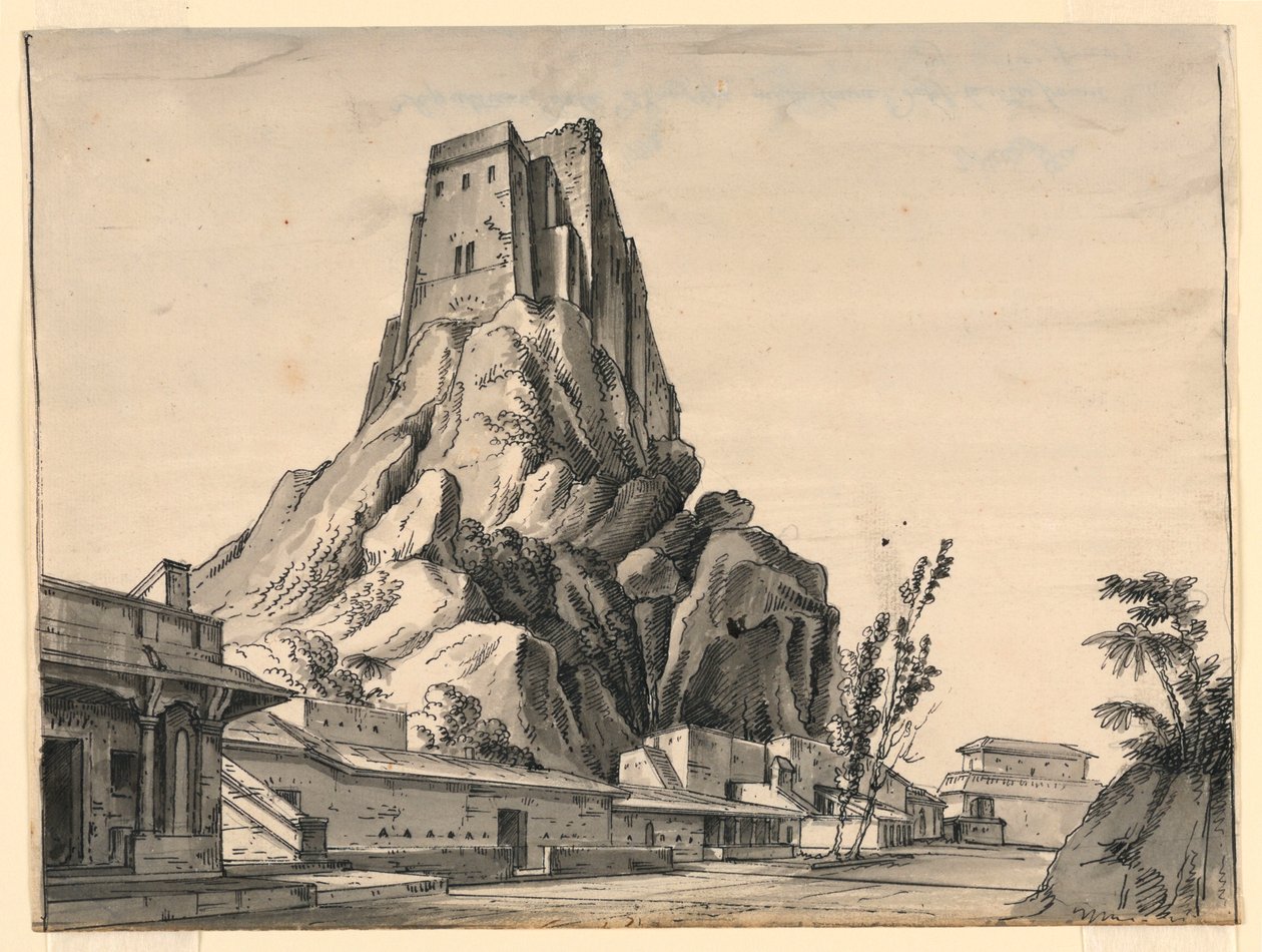 Sahne Tasarımı, Tepedeki Kale by Romolo Achille Liverani