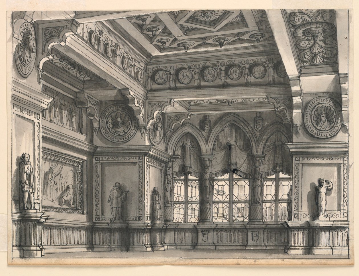 Sahne Tasarımı, Gotik Oda by Romolo Achille Liverani