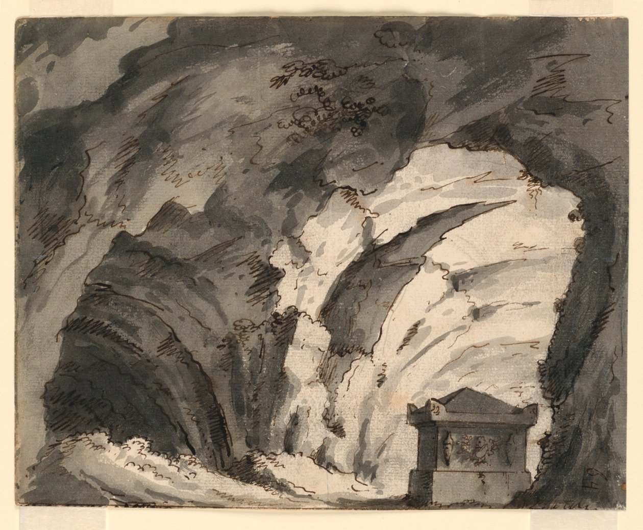 Sahne Tasarımı, Mağaradaki Mezar by Romolo Achille Liverani