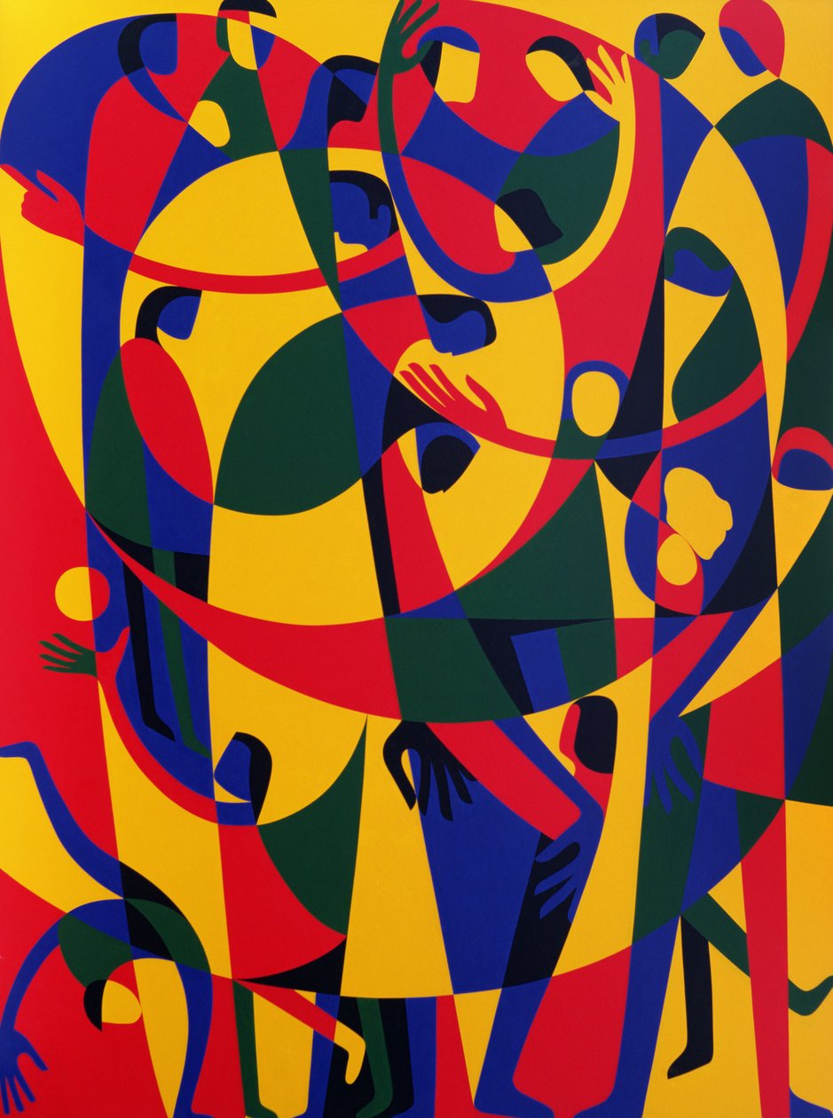 Live Adventurously, 1998 (gemide akrilik) by Ron Waddams