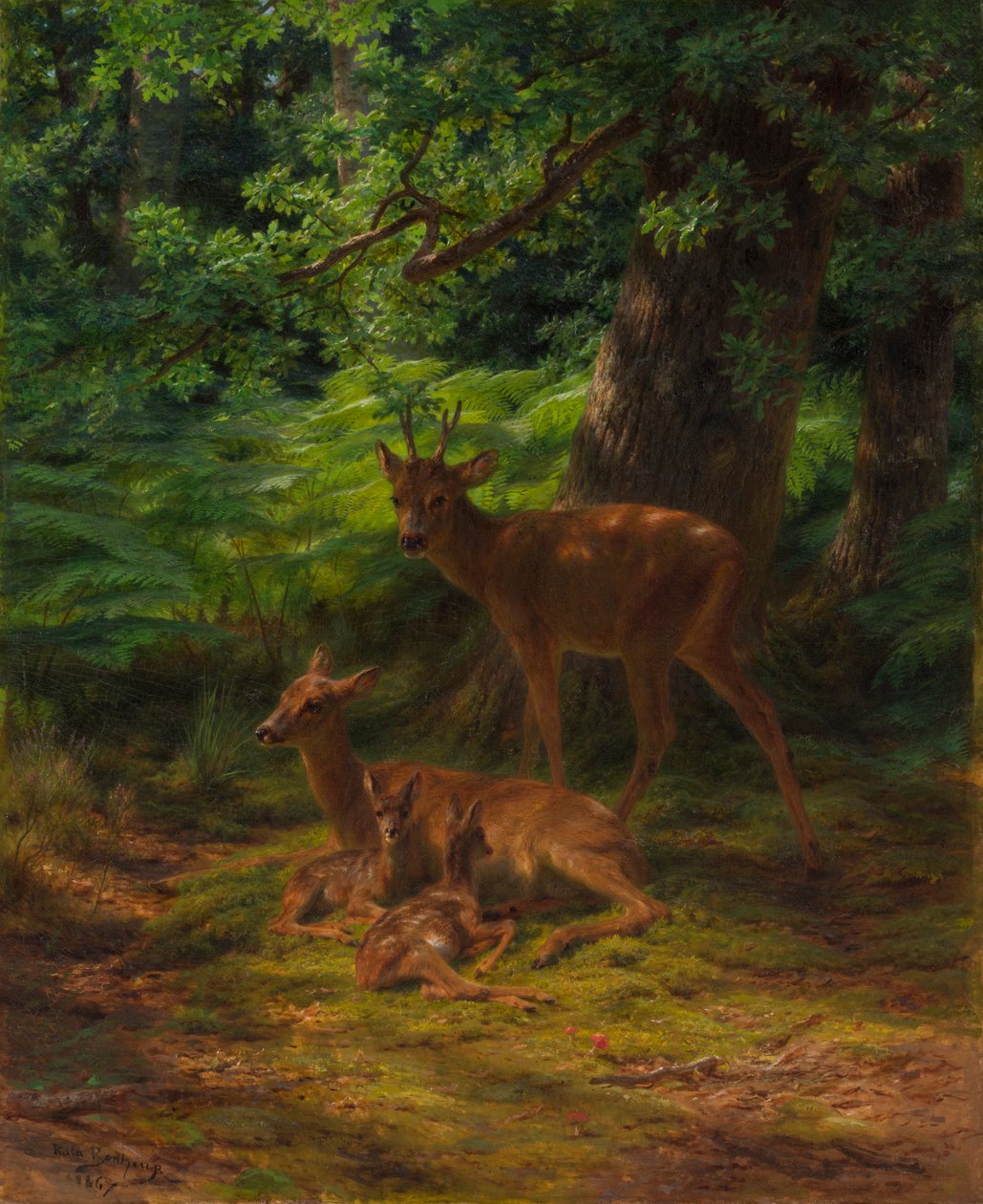 Dinlenmiş Geyik, 1867 by Rosa Bonheur