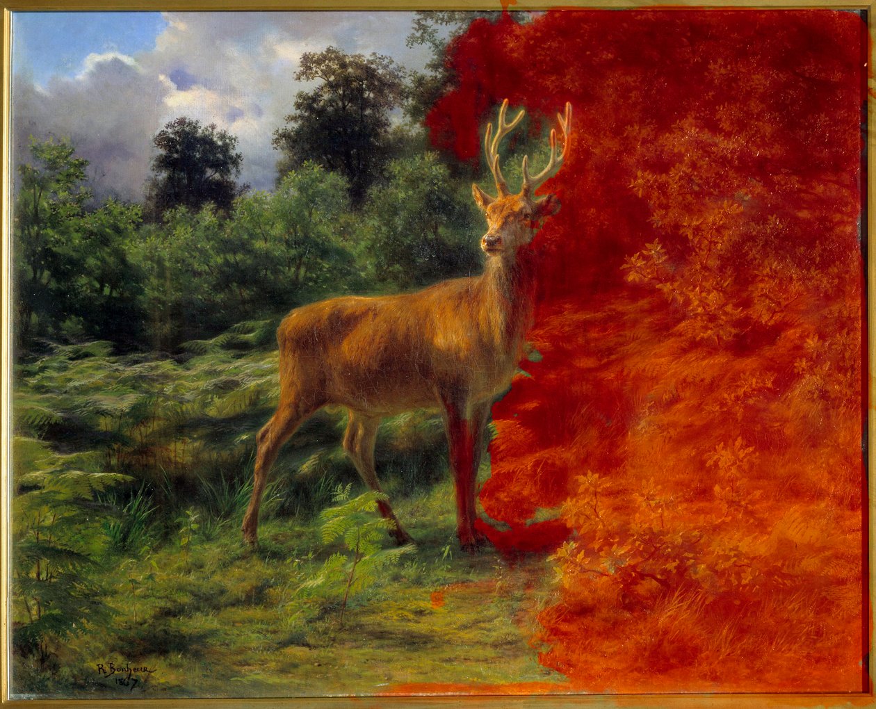 Rüzgarı dinleyen geyik by Rosa Bonheur