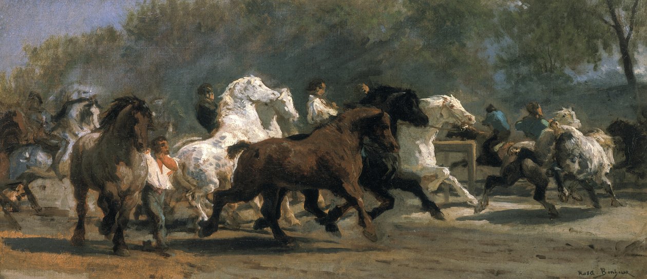 At Pazarı Çalışması, 1852-54 by Rosa Bonheur