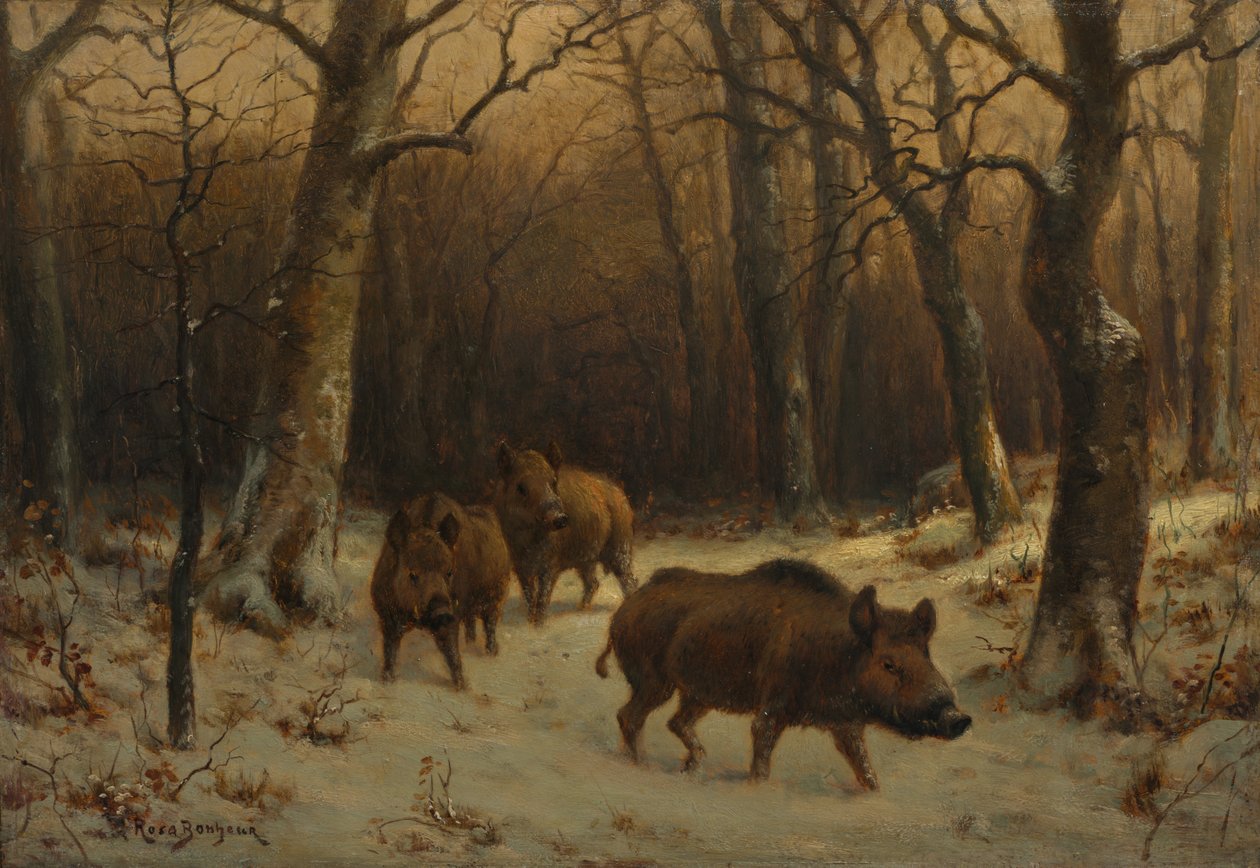 Karda Yaban Domuzları, c. 1872-1877. by Rosa Bonheur