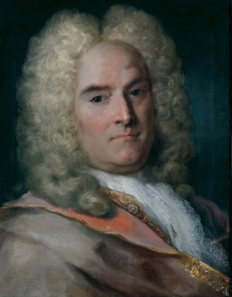 Altın İşlemeli Palto Üzerine Gri Pelerinli Bir Beyefendi by Rosalba Giovanna Carriera