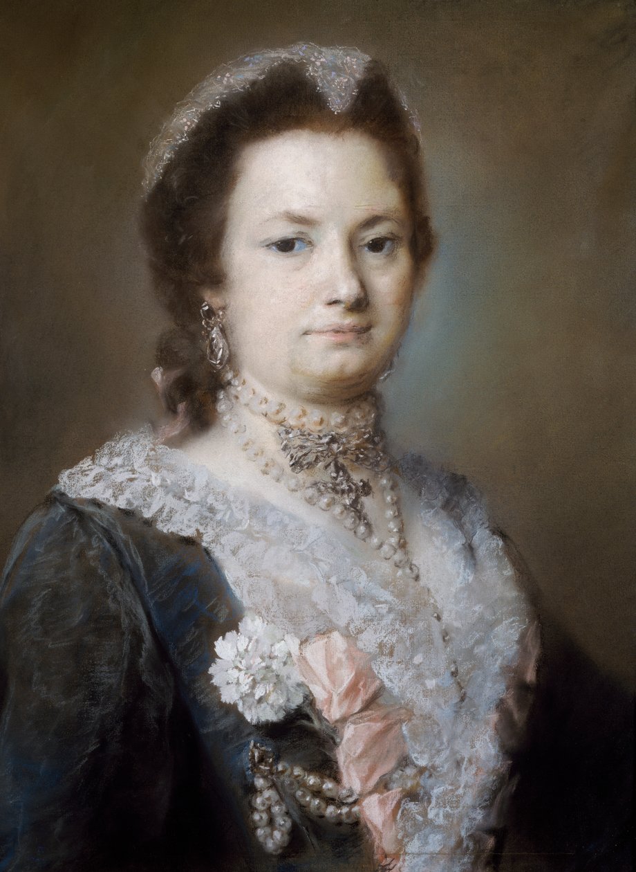 Bir Hanımefendinin Portresi (kağıt üzerinde pastel) by Rosalba Giovanna Carriera