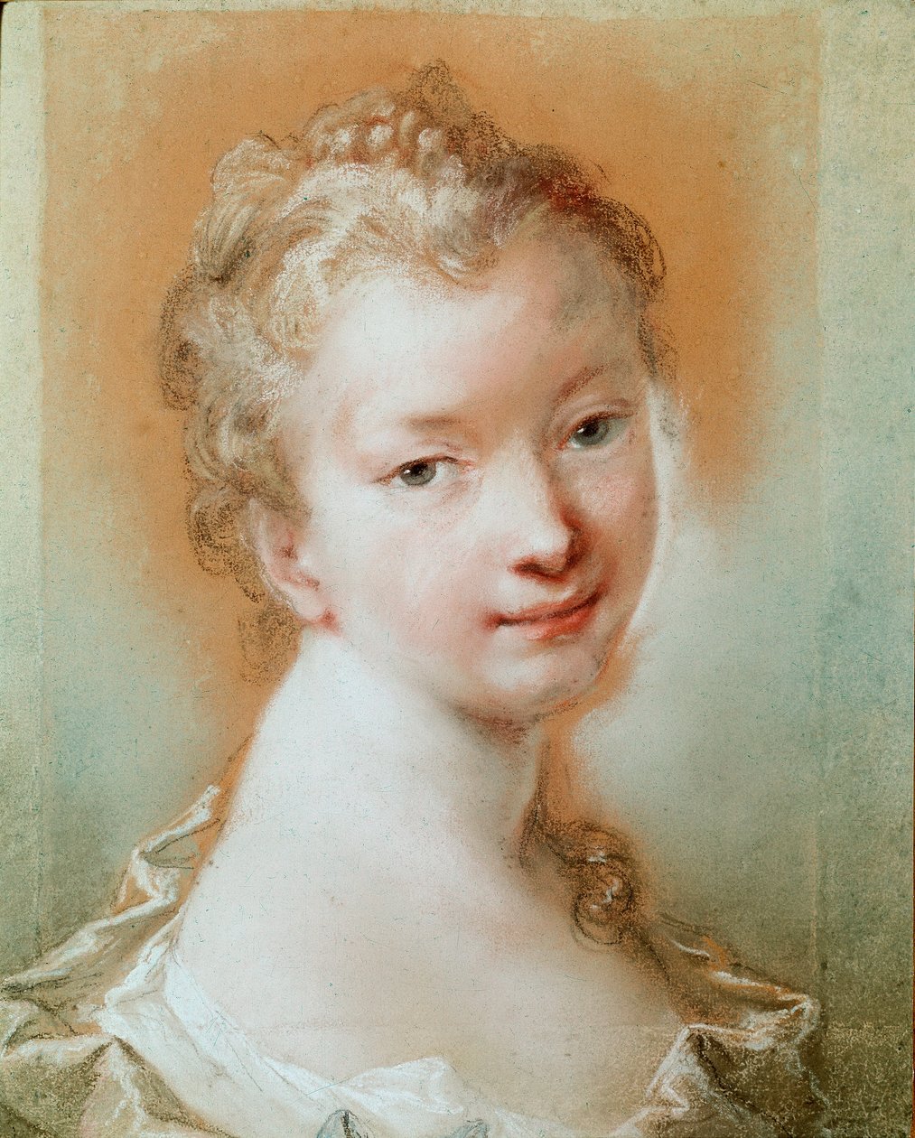 Pastel bir genç kızın portresi, Rosalba Carriera (1675-1757) 18. yüzyıl Paris, Louvre Müzesi by Rosalba Giovanna Carriera
