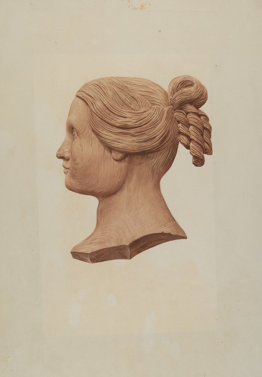 Bir Kadının Oyma Silüeti by Rosamond P. Gray