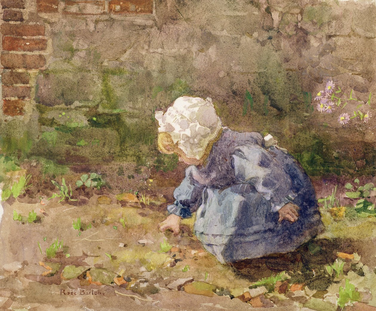 Beyaz Şapkalı Çocuk by Rose Maynard Barton