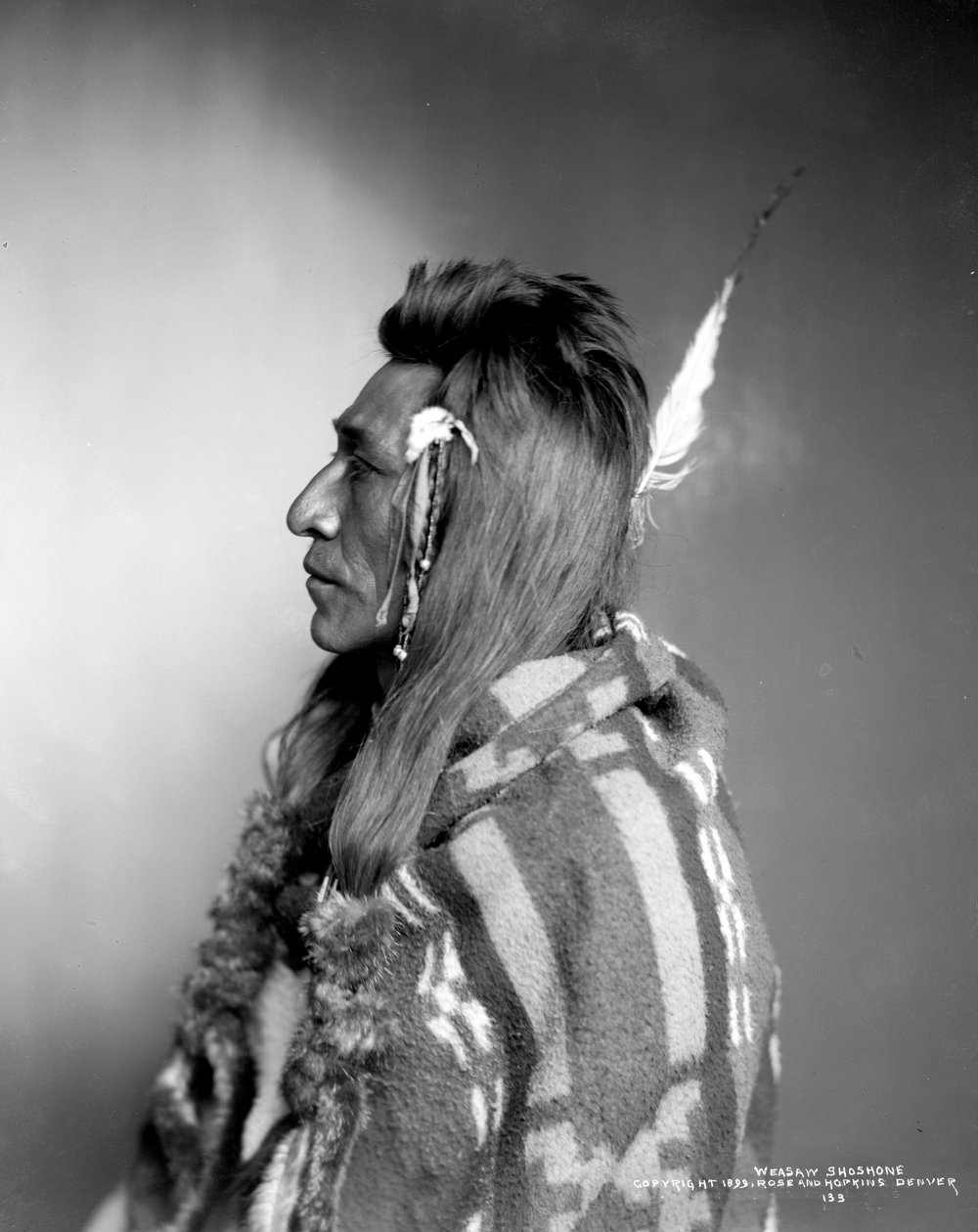 Weasaw Shoshone, c.1899 by Rose and Hopkins Studio