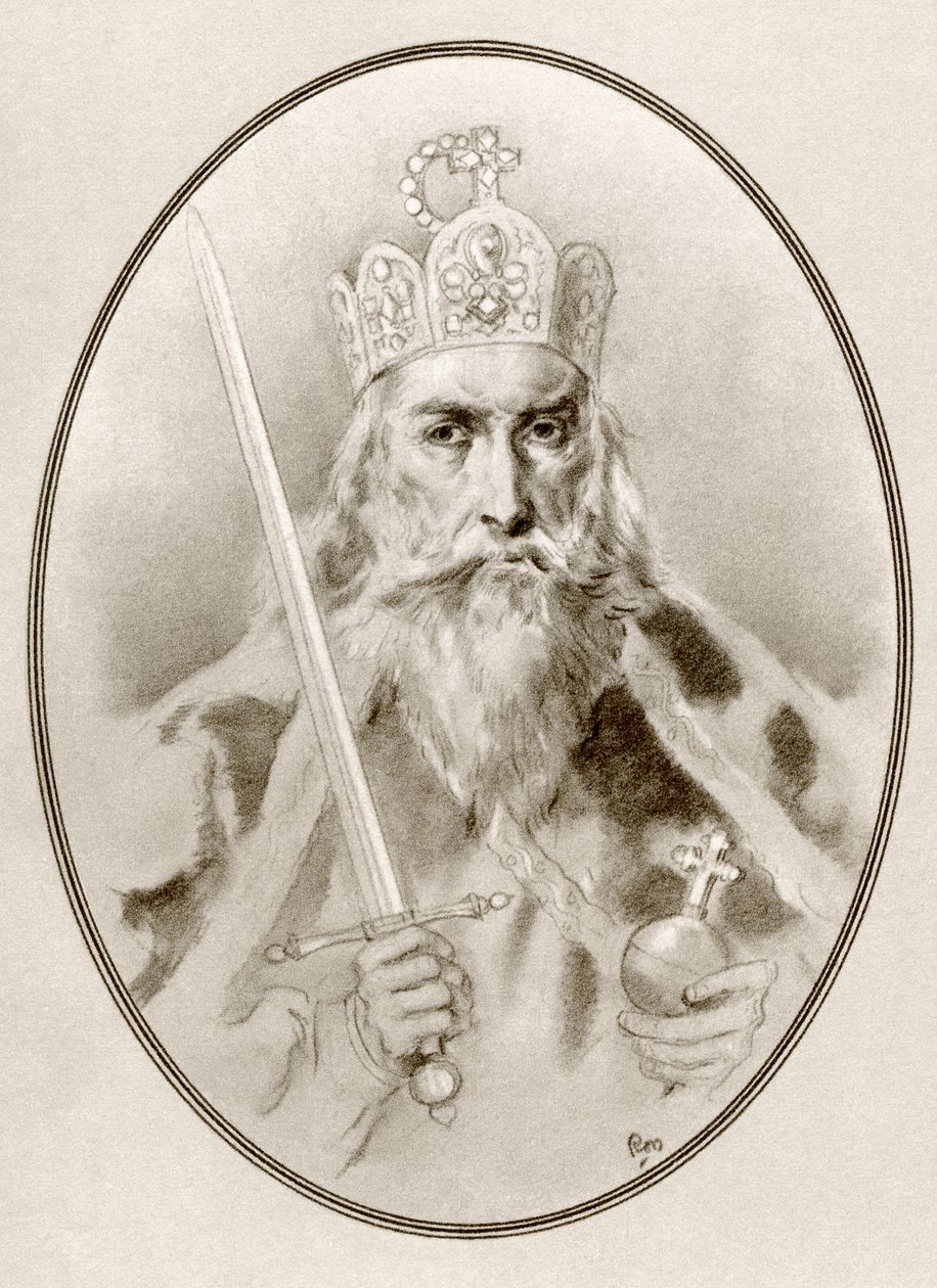 Ünlü Hükümdarların Yaşayan Biyografilerinden Charlemagne, diğer adıyla Büyük Charles veya I. Charles. by Ross Gordon