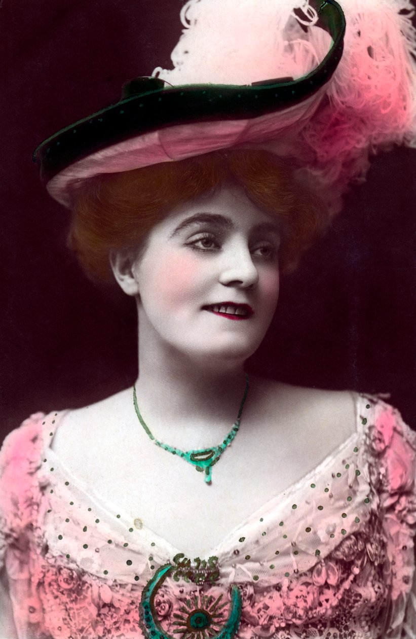 Evie Greene 1875-1917, İngiliz aktris, 1906. by Rotary Photo