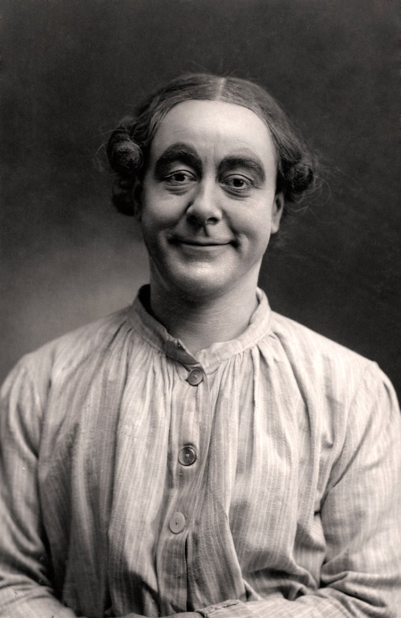 George Robey 1869-1954, müzikhol şovmen, 1907. by Rotary Photo
