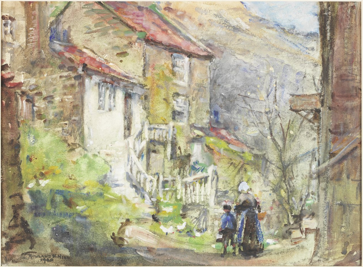 Bir Runswick Kulübesi (kağıt üzerine suluboya ve gövde rengi) by Rowland Henry Hill
