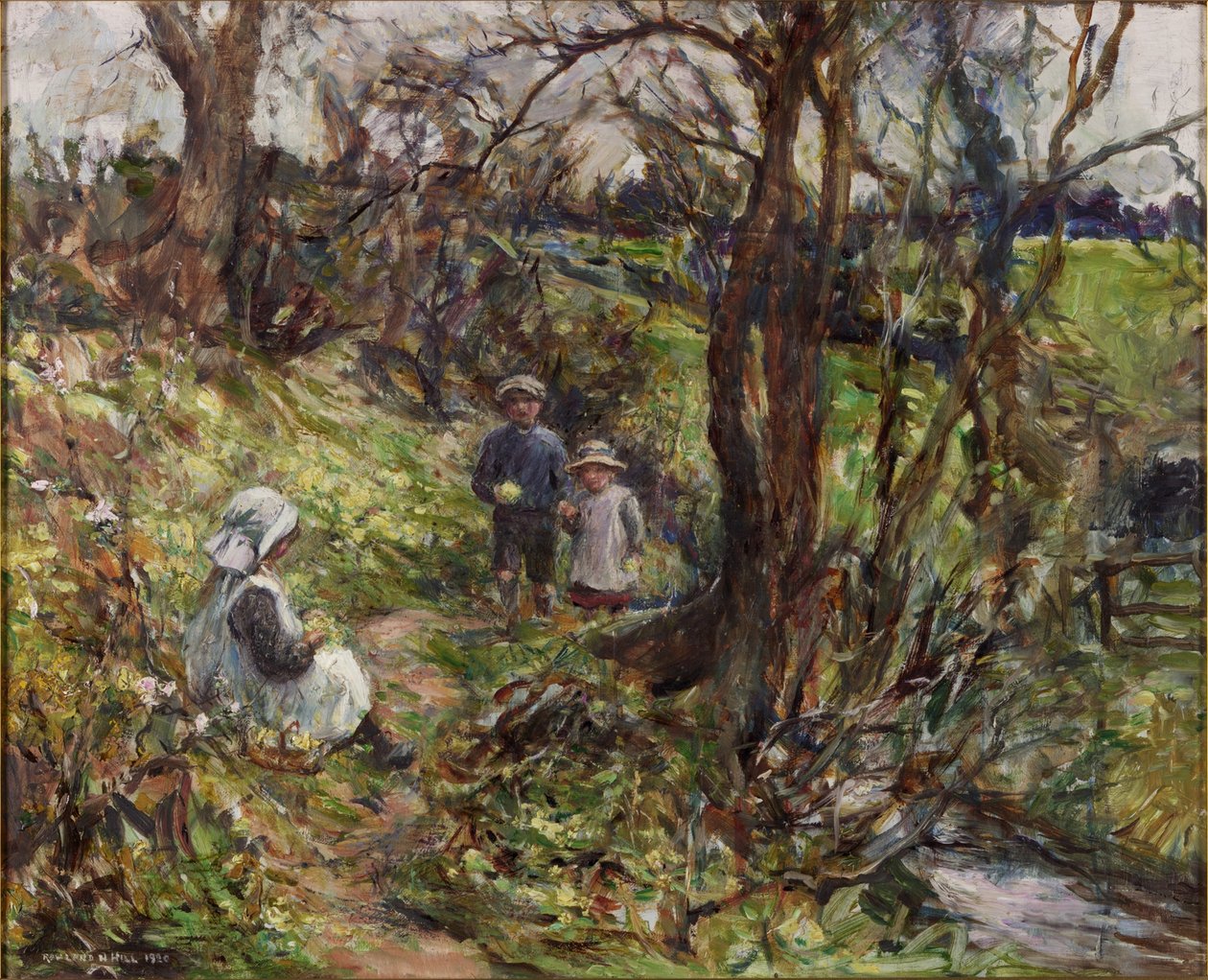 Çuha Çiçeği Toplayıcılar (tuval üzerine yağlı boya) by Rowland Henry Hill