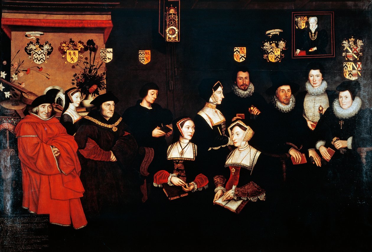 Sir Thomas More, babası, hane halkı ve torunları, 1593 dolaylarında by Rowland Lockey