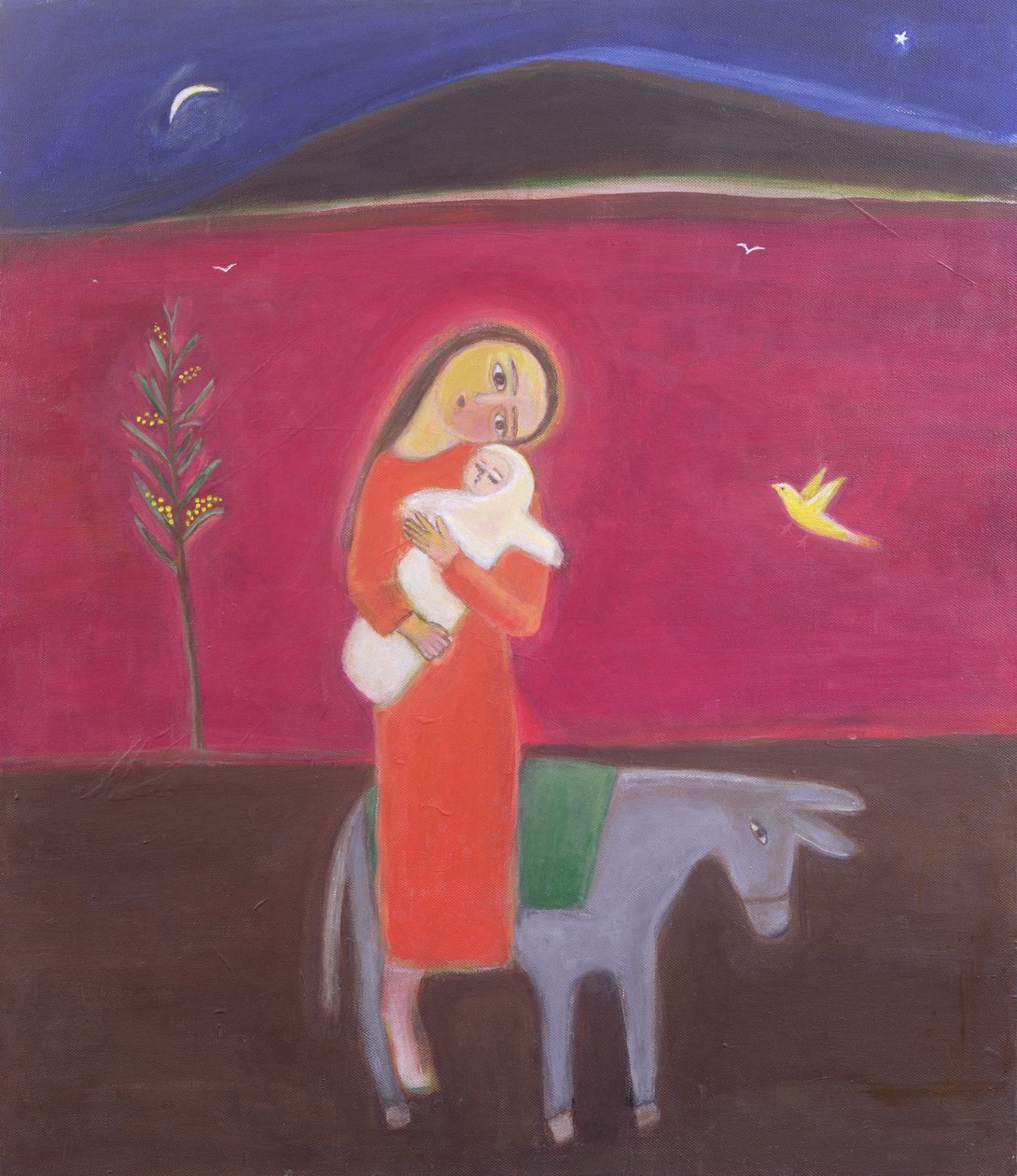 Sürgün, 2002 (tuval üzerine akrilik) by Roya Salari