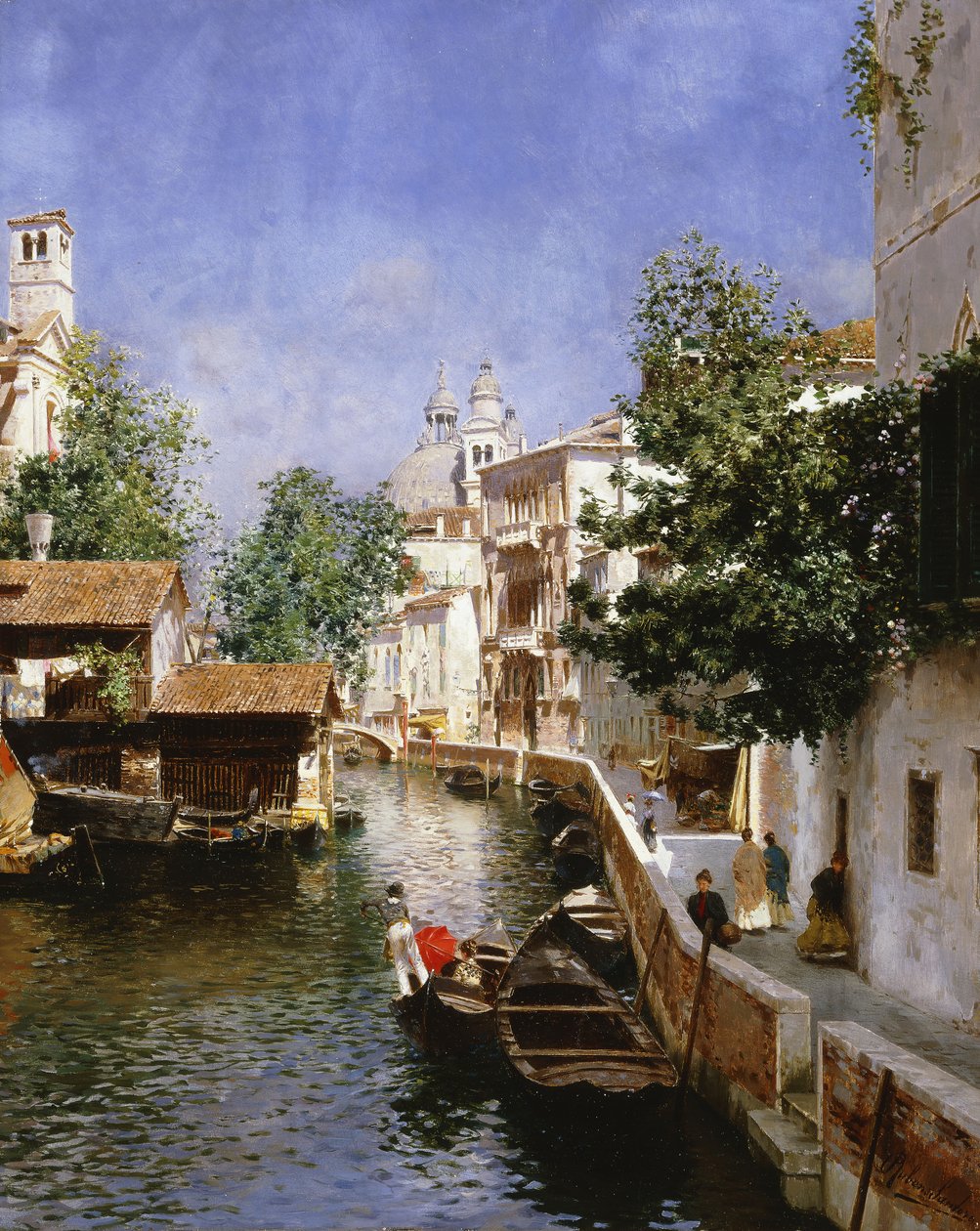 Venedik Kanalı Sahnesi by Rubens Santoro