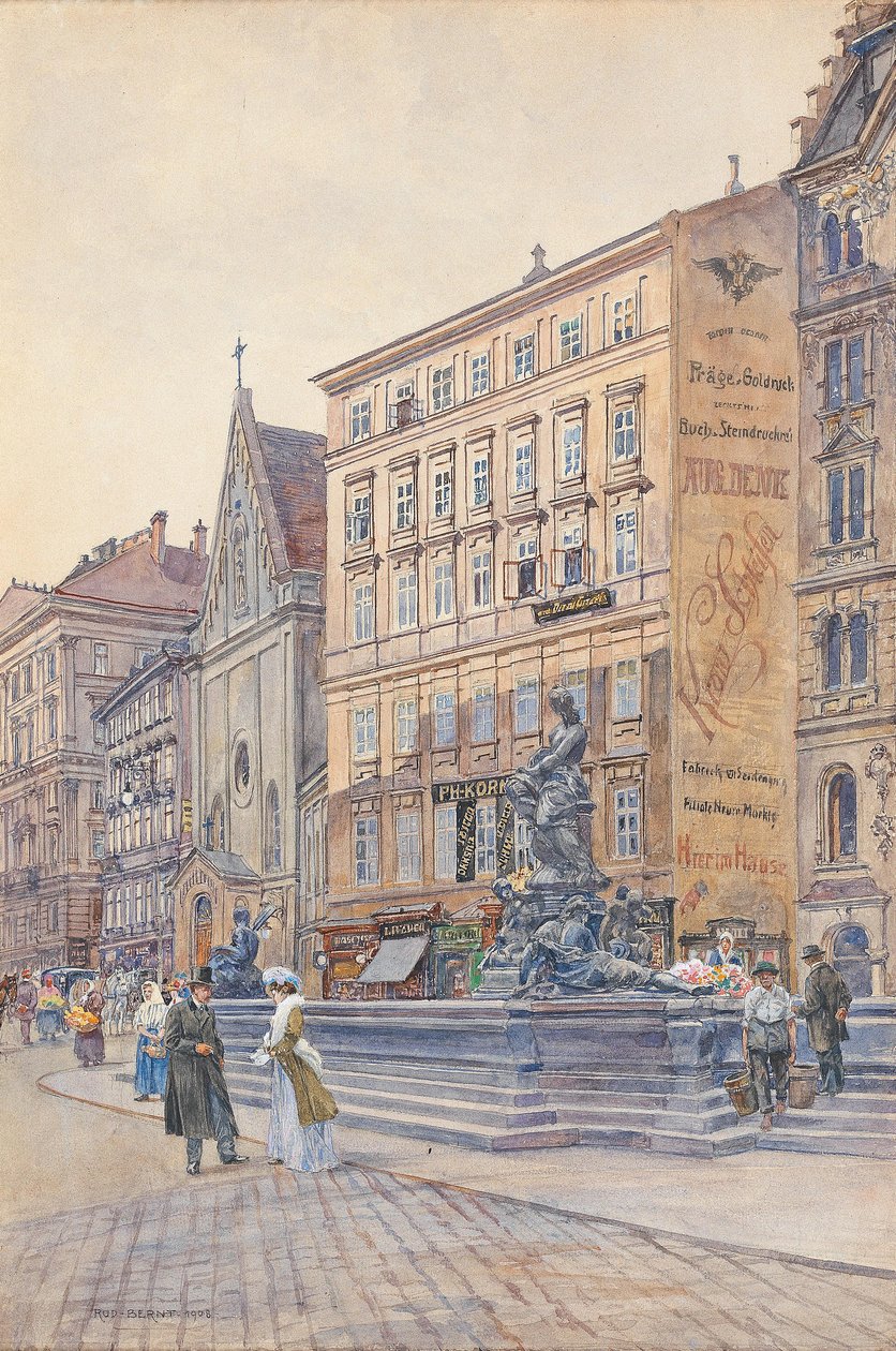  Der Neue Markt mit dem DonnerbrunnennEnglish: The Neue Markt and the Donnerbrunnen Donner fountainn by Rudolf Bernt