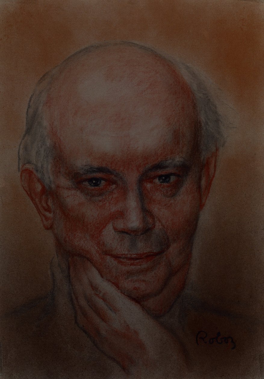 Alan Ayckbourn portresi Zsuzsi Roboz tarafından pastel c by Rudolf Eichstaedt