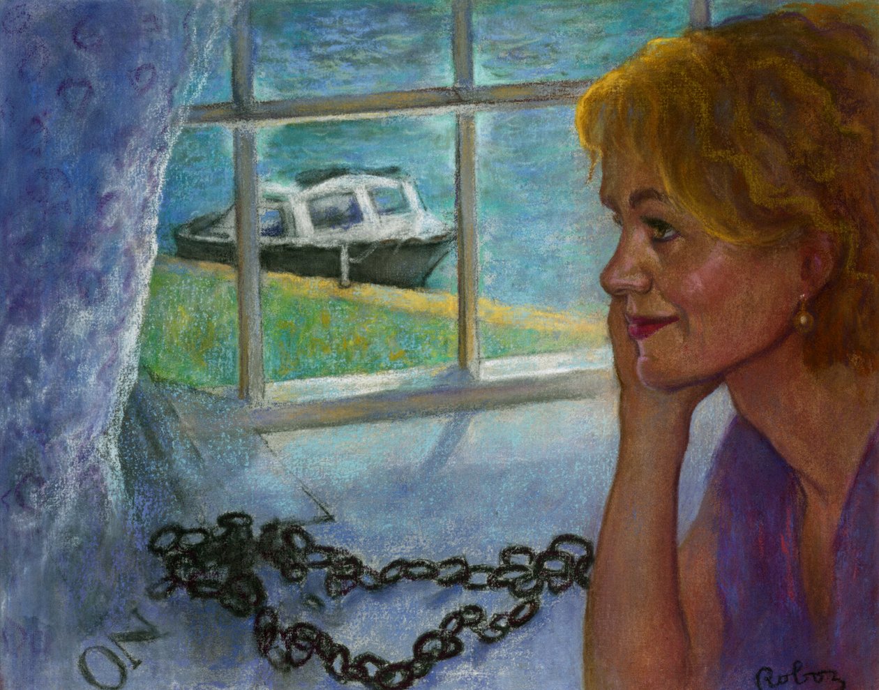 Pastel c ile Zsuzsi Roboz tarafından Sally Emerson portresi by Rudolf Eichstaedt