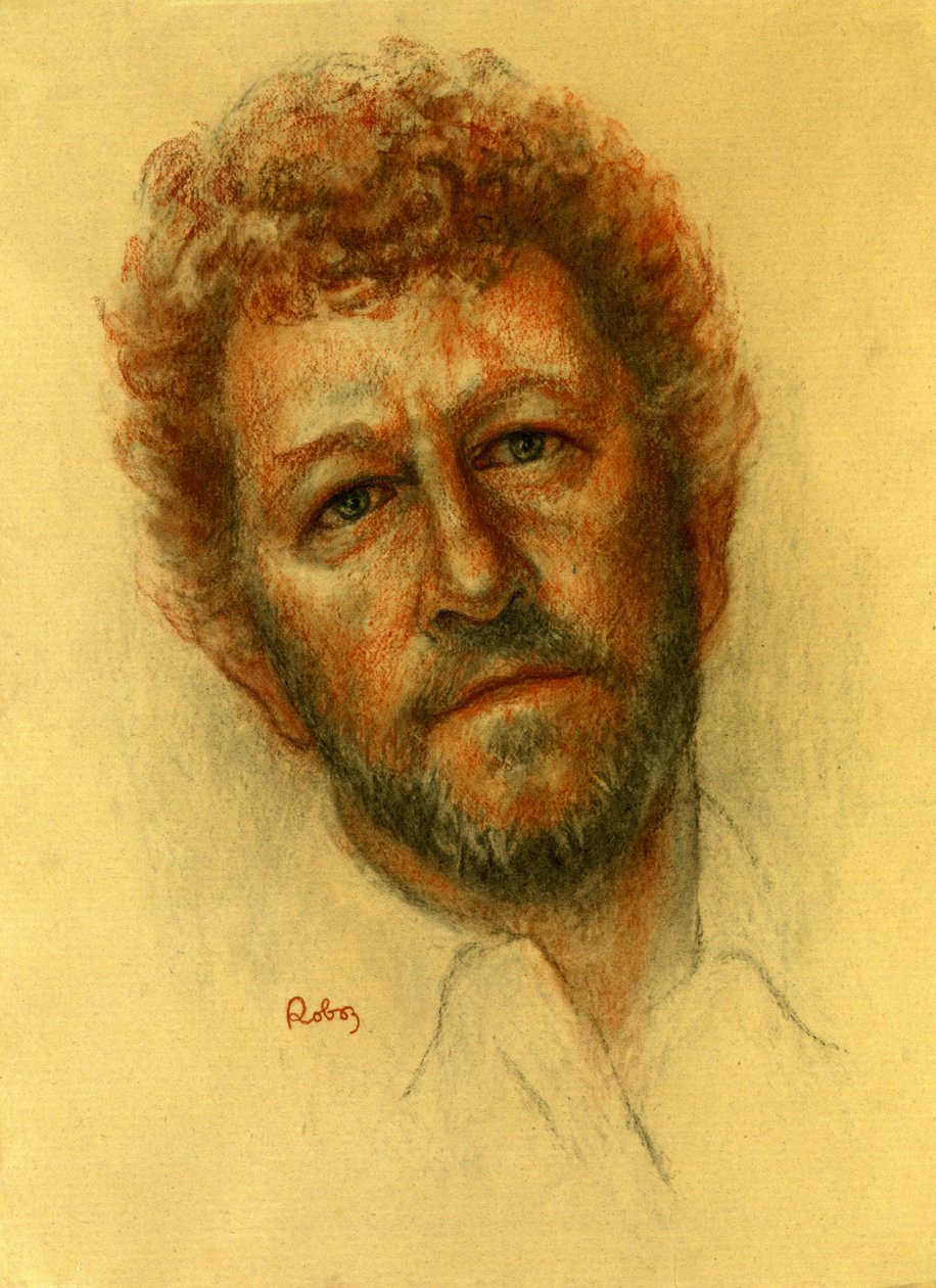 Sebastian Faulks portresi Zsuzsi Roboz tarafından pastel c by Rudolf Eichstaedt