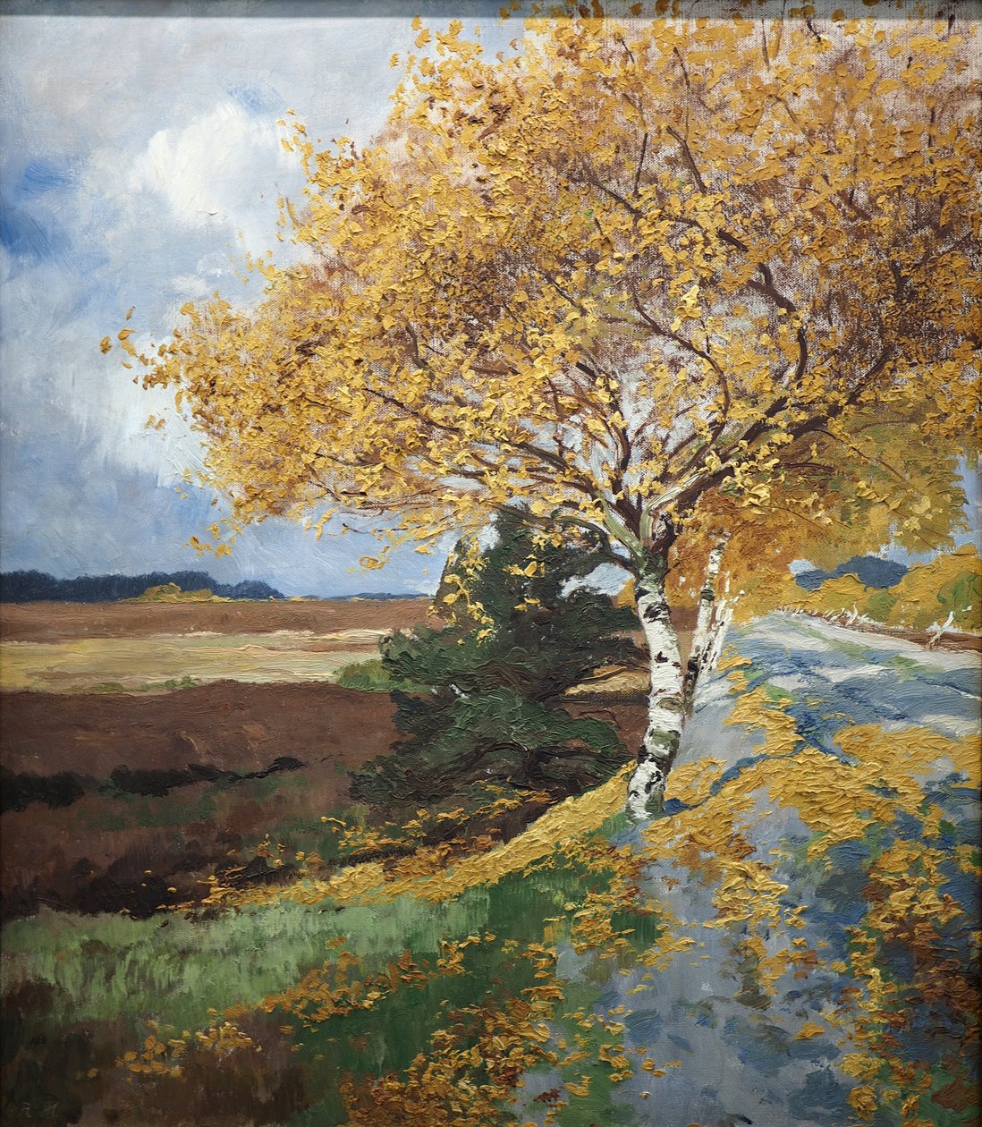 Sonbaharda köy yolu by Rudolf Hermanns