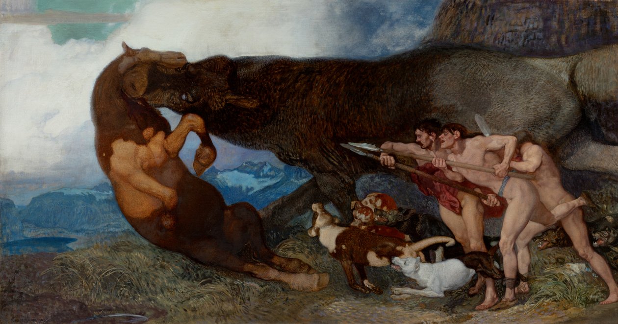 Bir Canavarla Dövüşmek, 1903 by Rudolf Jettmar