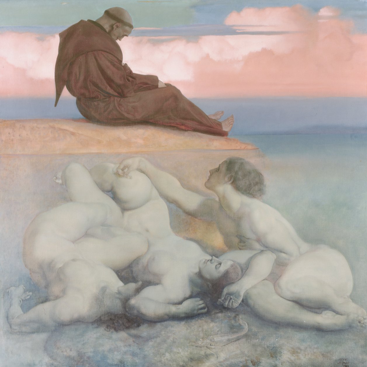 Keşiş ve Nixies, 1921 by Rudolf Jettmar
